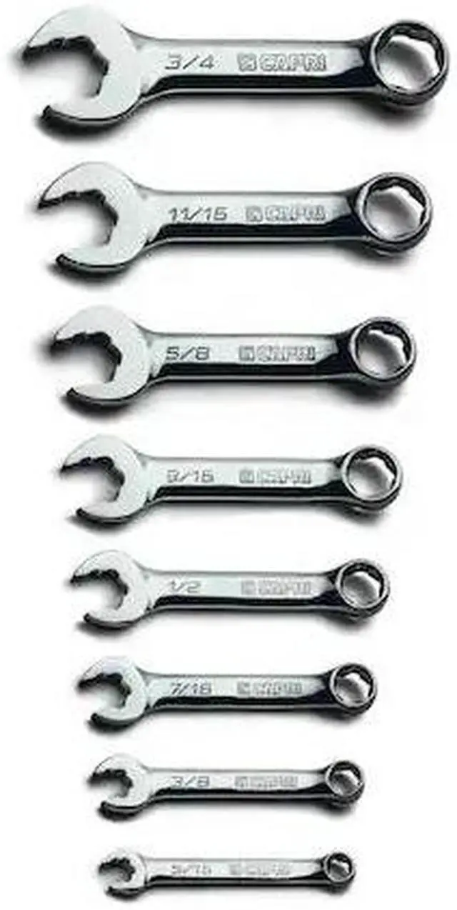 Main image of CAPRI TOOLS CP11750-8SSBPK WaveDrive Pro Stubby Combination Wrench Set, 5/16