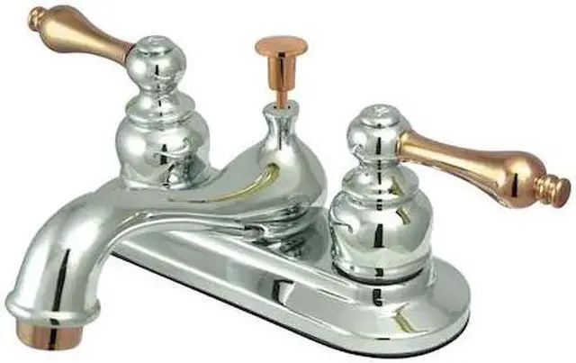 Alt view image 6 of 10 - Kingston Brass KB604AL Two Handle 4" Centerset Lavatory Faucet with Retail Pop-u