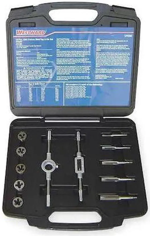 Alt view image 2 of 3 - WESTWARD 1PZ39 Tap/Die Set,12 Pieces