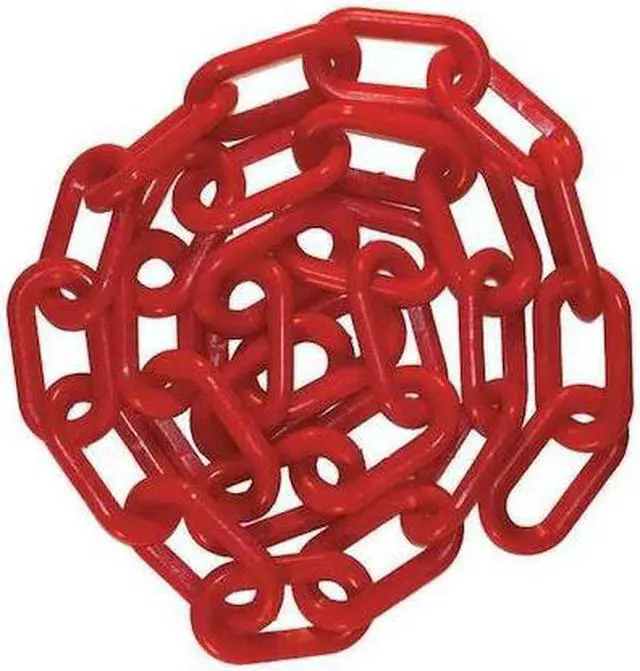 Main image of ZORO SELECT 51005-50 2" x 50 ft. Heavy Duty Plastic Chain, Red