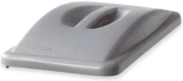 Alt view image 4 of 10 - RUBBERMAID FG268888LGRAY Trash Can Top,Dome,Snap-On Closure,Gray