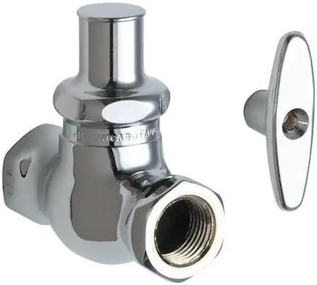 Alt view image 3 of 3 - CHICAGO FAUCET 45-LKABCP Loose Key Stop, Straight, 1/2 Inx1/2 In