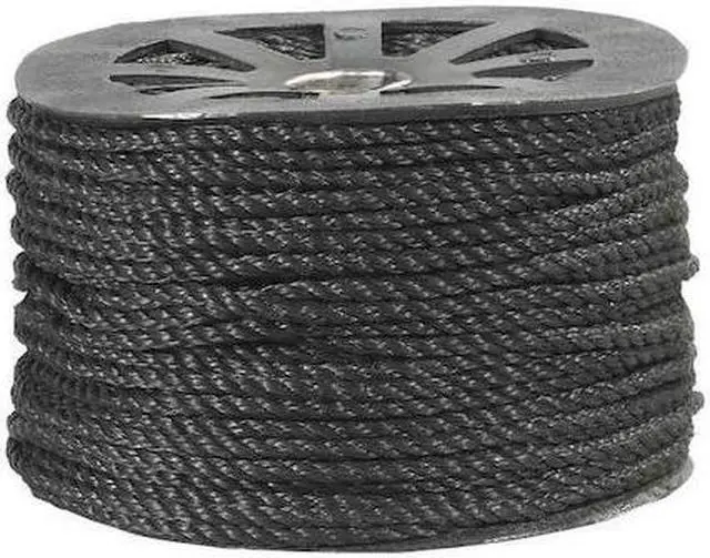 Main image of PARTNERS BRAND TWR106 Twisted Polypropylene Rope, 3/8", 2,450 lb, Black,