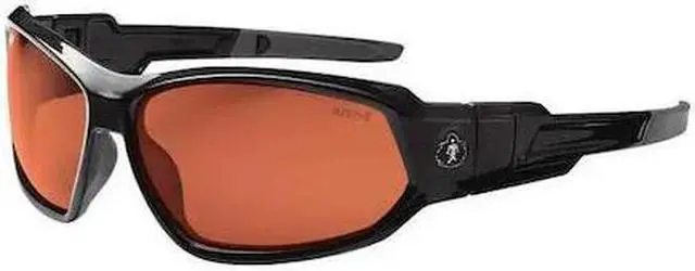 Main image of ERGODYNE LOKI-PZ LOKI, Safety Glasses, Uncoated, Copper Lens, Black Frame,