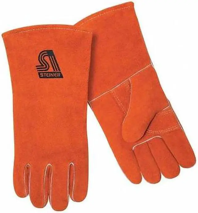 Alt view image 3 of 4 - Steiner 2119Y Standard Shoulder Split Cowhide Stick Welding Gloves, ThermoCore Foam Lined, 3X-Large