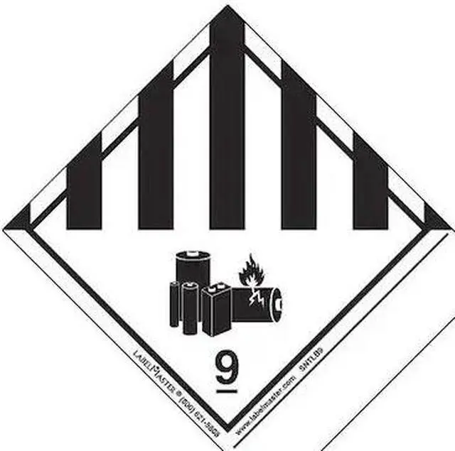 Main image of LABELMASTER SNTLB9 Hazard Class 9 Lithium Battery,PK500