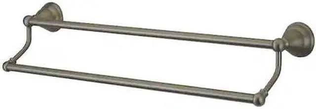Alt view image 2 of 3 - Kingston Brass BA5563SN Royale 24 Inch Dual Towel Bar - Satin Nickel