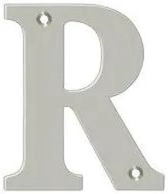 Main image of DELTANA RL4R-15 Residential Letter R Satin Nickel 4"