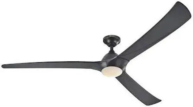 Alt view image 2 of 9 - westinghouse lighting 7204200 techno ii 72inch black indoor dc motor ceiling fan, dimmable led light kit with opal frosted glass,