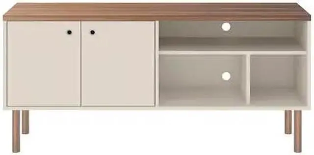Alt view image 2 of 14 - Windsor 53.54 TV Stand in Off White and Nature