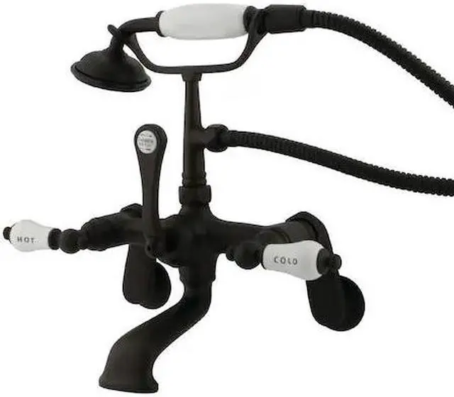 Alt view image 3 of 4 - Kingston Brass Cc53T5 Clawfoot Tub Filler With Hand Shower - Oil Rubbed Bronze Finish