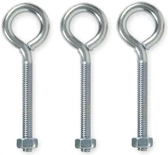 Alt view image 2 of 3 - ZORO SELECT 1WBR1 Routing Eye Bolt Without Shoulder, 1/4"-20, 2-3/8 in Shank,