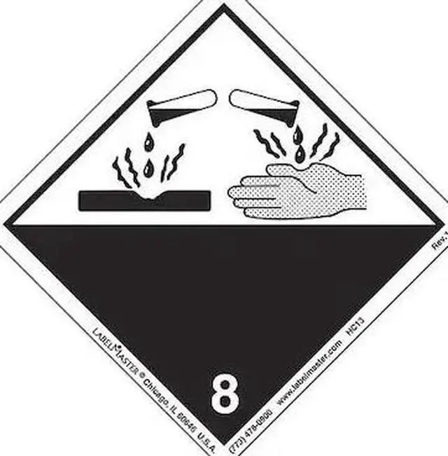 Main image of LABELMASTER HC13 Corrosive Label,Interntnl,Paper,PK500