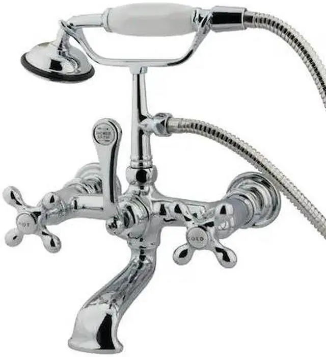 Alt view image 2 of 3 - Kingston Brass Cc558T1 Clawfoot Tub Filler With Hand Shower - Polished Chrome Finish