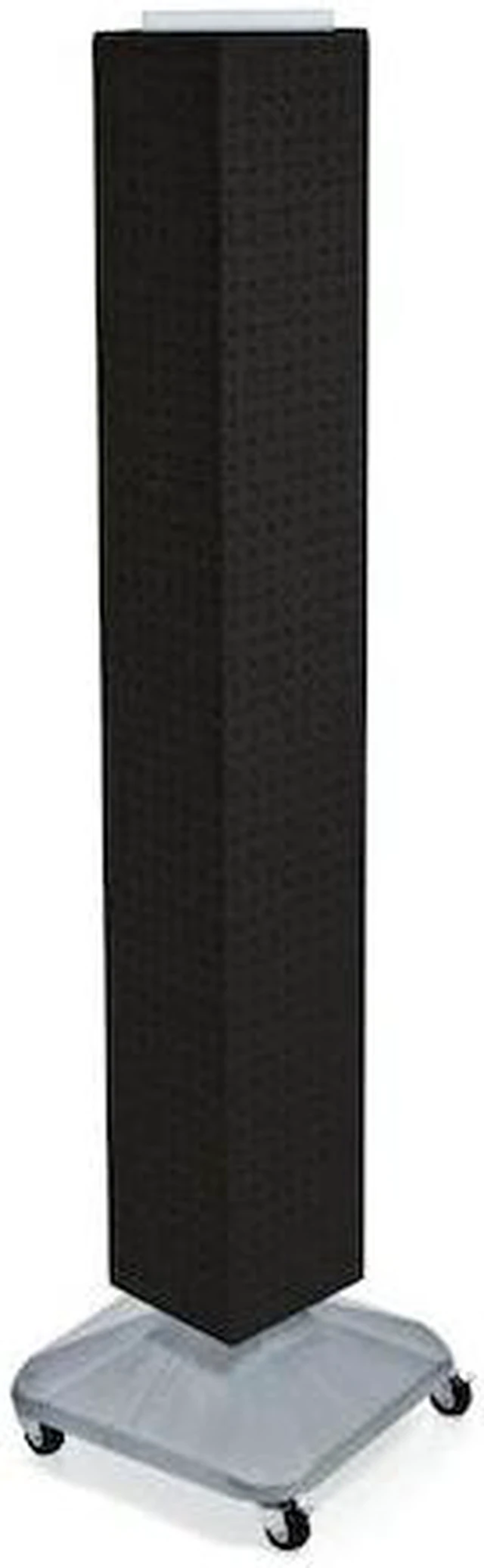 Main image of AZAR DISPLAYS 703390-BLK 4-Sided Pegboard Floor Spinner Rack w/ Wheels. Black