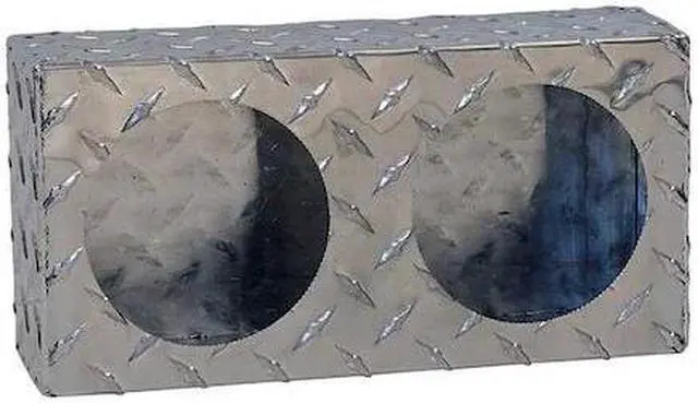 Main image of BUYERS PRODUCTS LB6123ALDT Dual Round Light Box,6x12x3 In.,Alum