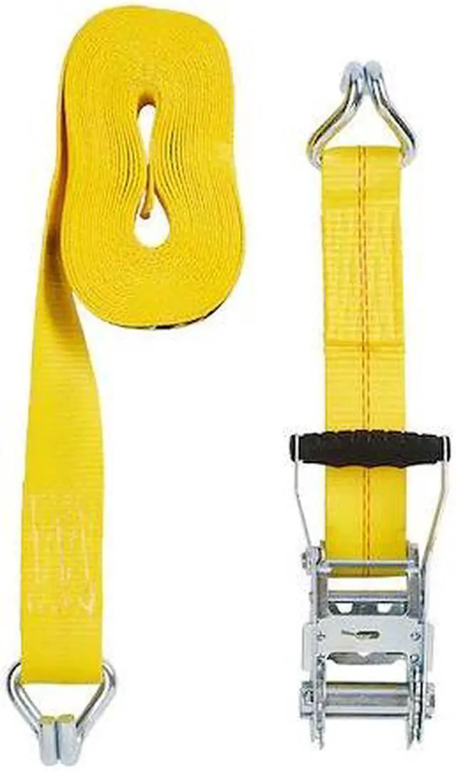 Alt view image 4 of 5 - Keeper 04622 2-Inch x 27-Feet Ratchet Tie-Down With Double J Hooks Rat Tiedown J 2x27