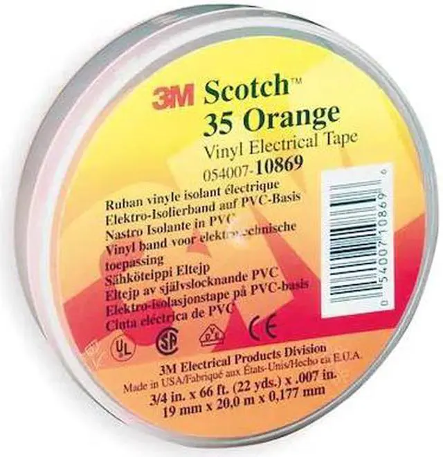 Alt view image 2 of 8 - Scotch Electrical Tape   35 3/4X66 ORNGE