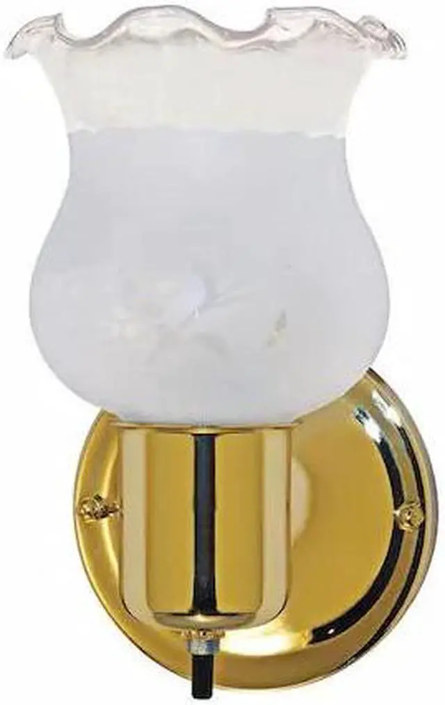 Alt view image 4 of 4 - Nuvo SF77/120B Polished Brass Frosted Grape Shade With Frosted Glass With On/Off Switch