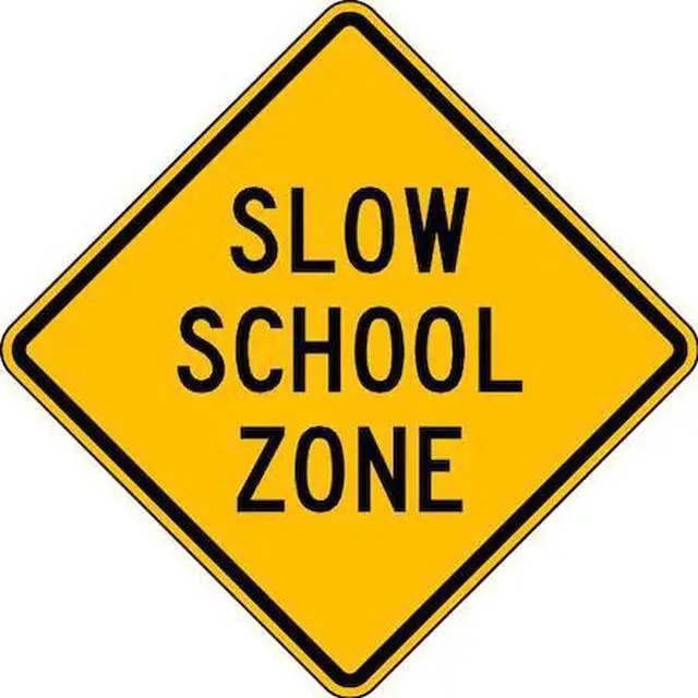 Main image of LYLE S3-5-24DA Traffic Sign,24 x 24In,BK/YEL,DMD GR AL