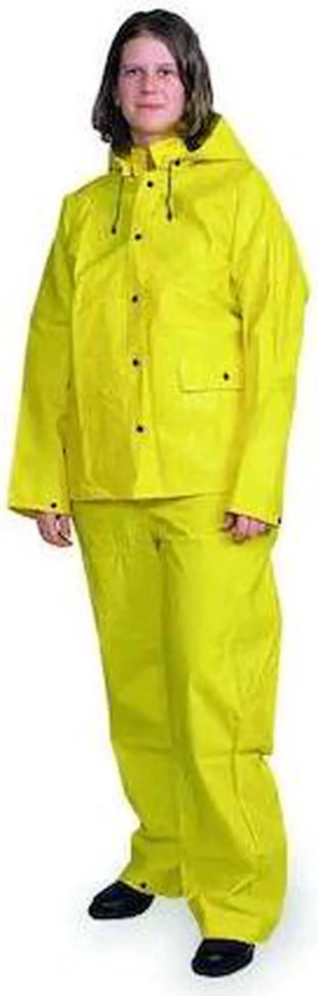 Main image of CONDOR 4T224 3 Piece Rainsuit w/Detachable Hood,Yellow,S