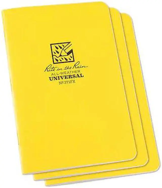 Main image of RITE IN THE RAIN 371FX-M All Weather Stapled Notebook,3-1/4in,PK3