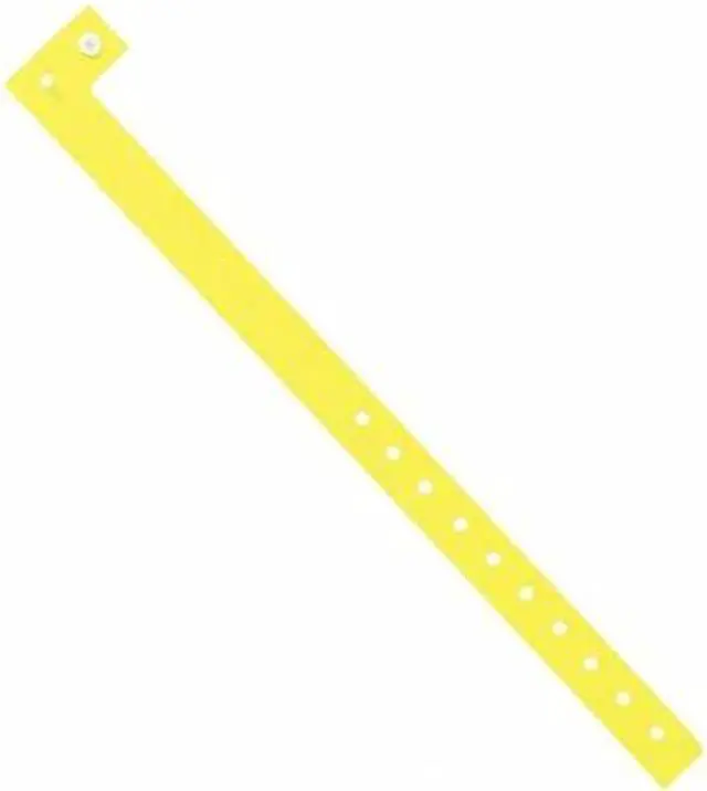 Main image of PARTNERS BRAND WR120YE Day-Glo Plastic Wristbands, 3/4" x 10", Yellow, PK500