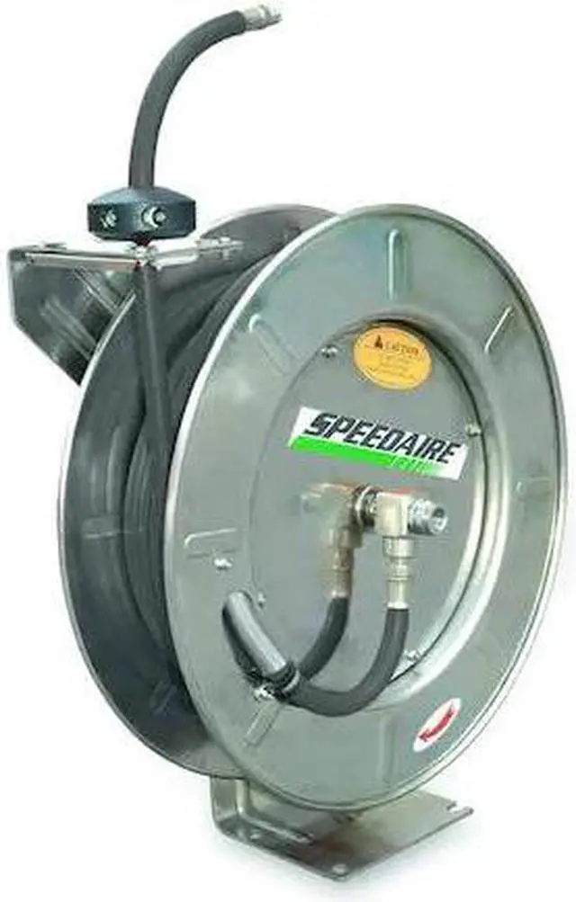 Main image of SPEEDAIRE 2CUD4 Spring Return Hose Reel, 1/2 in Hose Diameter, 50 ft Length,