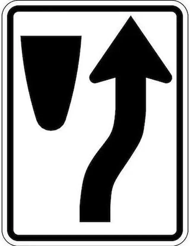 Alt view image 2 of 2 - LYLE R4-7-18HA Keep Right Traffic Sign, 24 in H, 18 in W, Aluminum, Vertical