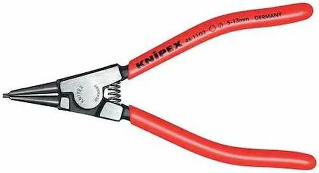 Alt view image 2 of 3 - KNIPEX 46 11 G3 5-1/2" Circlip Pliers For Grip Rings On Shafts, Plastic Grip