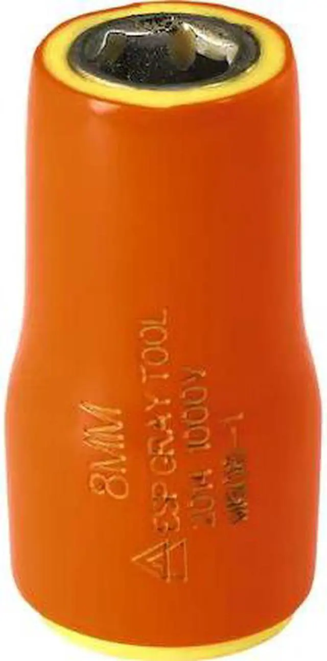 Main image of GRAY TOOLS M608-I 8mm X 1/4" Drive, 6 Point Standard Length, 1000V Insulated