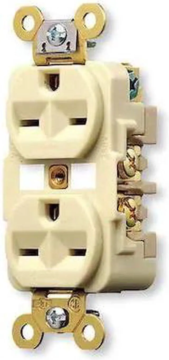 Alt view image 2 of 2 - HUBBELL WIRING DEVICE-KELLEMS HBL5662I Duplex Straight Blade Receptacle, 6-15R,