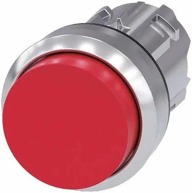 Alt view image 2 of 2 - SIEMENS 3SU1050-0BB20-0AA0 Push Button Operator,Red,Metal Bezel