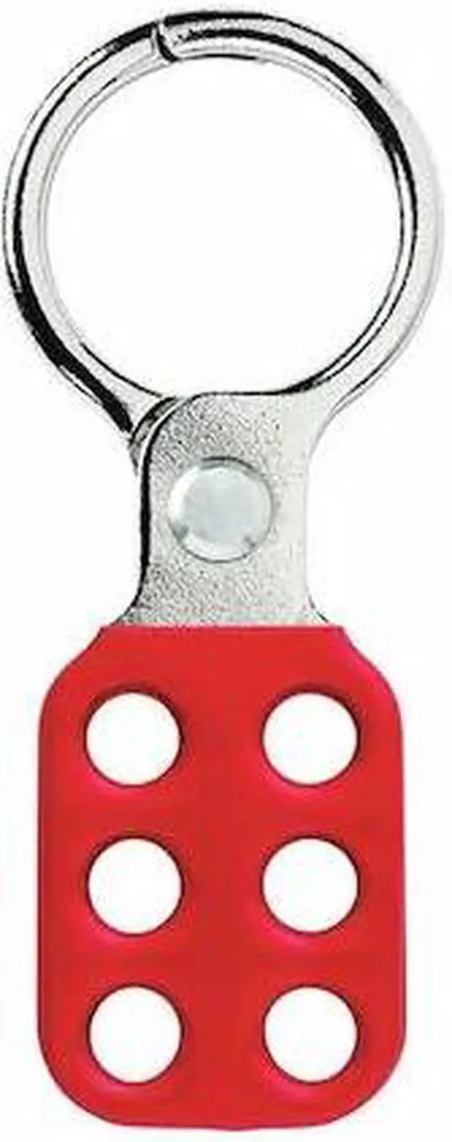 Alt view image 2 of 6 - SAFETY HASP, ALUMINUM, 1-1 2 INCH DIAMETER JAWS, RED HANDLE 1 EA