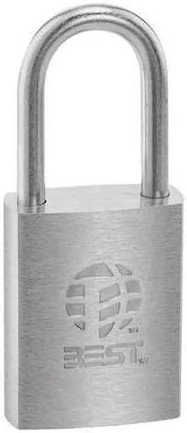Alt view image 2 of 2 - BEST 11B720L Padlock,1-1/2" Shackle H,Brass Shackle