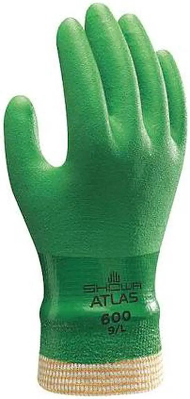 Main image of SHOWA 600XL-10 Atlas 600 Chemical Resistant Gloves, Cotton, 10.5 in L, 15.0
