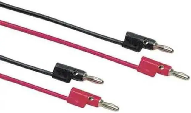 Alt view image 2 of 2 - POMONA ELECTRONICS B-24-0 Banana Plug Patch Cord, 24 in, Polypropylene, Black