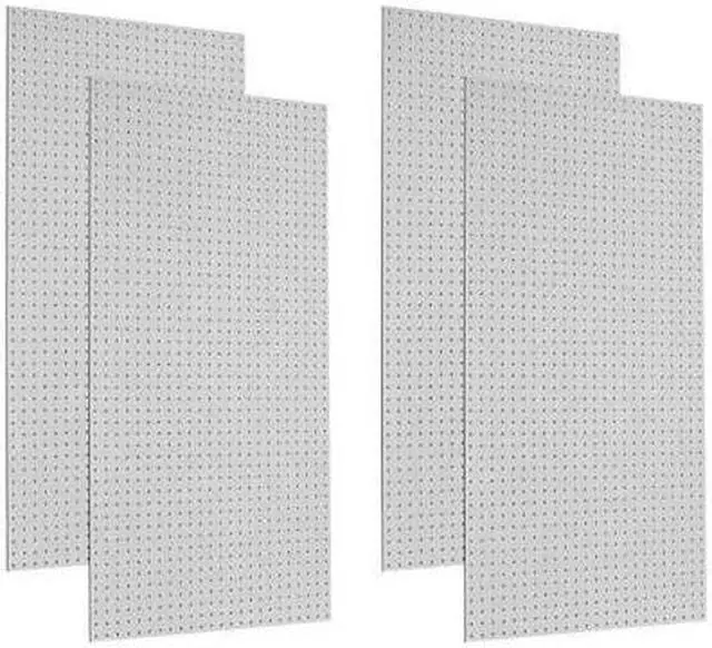 Alt view image 3 of 6 - Hardwood Pegboard Panel with 100 lb. Load Capacity, 48"H x 24"W, White, 4 PK