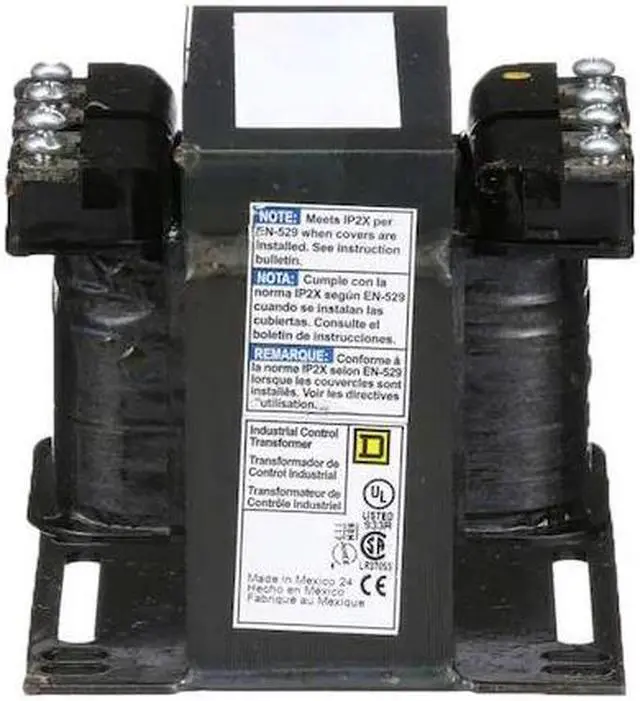 Main image of SQUARE D 9070T150D23 Control Transformer, 150 VA, Not Rated, 55°C, 24V AC,