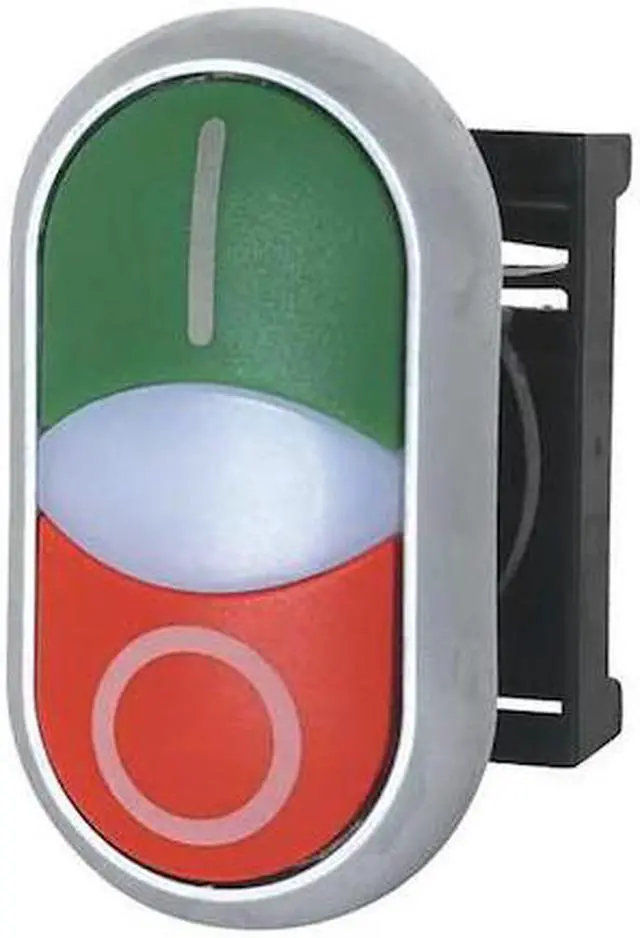 Alt view image 2 of 2 - EATON M22-DDL-GR-X1-X0 Non-Illum Push Button,I/O,Oval