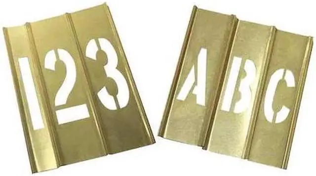 Main image of ZORO SELECT 20Y519 Stencil Kit, Combination Set, A Thru Z, 0 Thru 9,