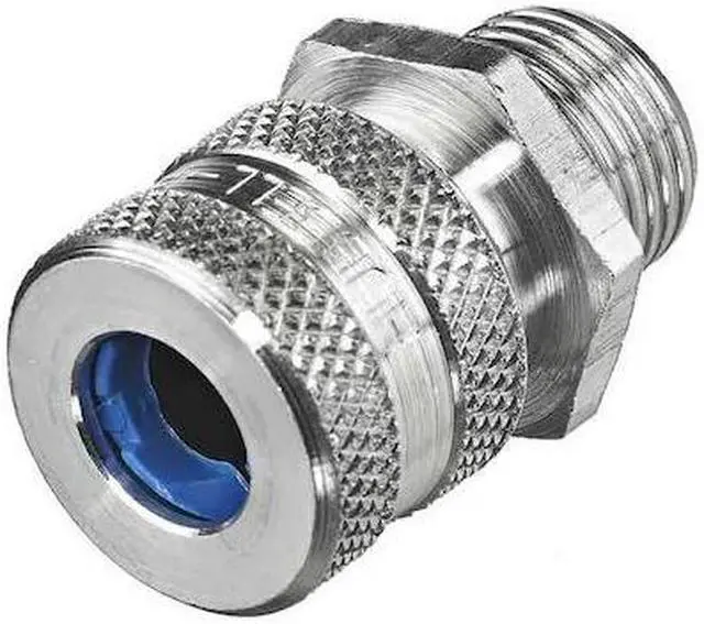 Alt view image 2 of 4 - HUBBELL WIRING DEVICE-KELLEMS SHC1012 Liquid Tight Connector,3/8 in.,Blue