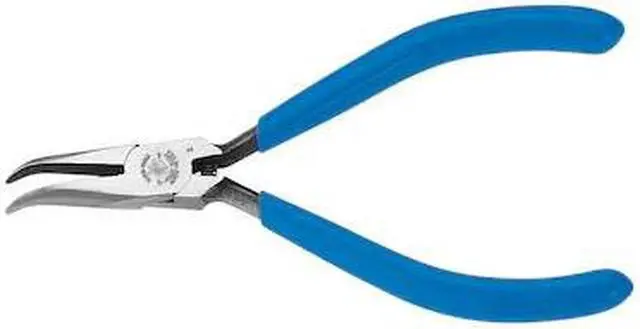 Main image of KLEIN TOOLS D320-41/2C Electronics Pliers, Needle Nose with Curved Chain-Nose,