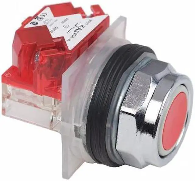 Alt view image 2 of 2 - SCHNEIDER ELECTRIC 9001KR1RH6 Non-Illuminated Push Button, 30 mm, 1NC, Red
