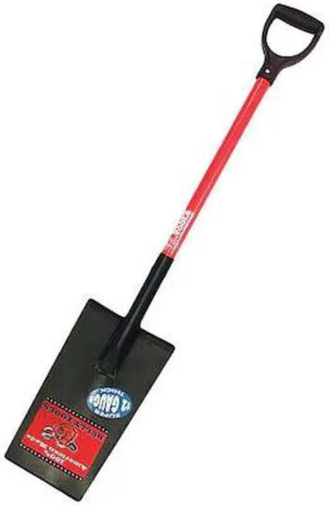 Alt view image 3 of 6 - BULLY Tools 82500 Edging and Planting Spade 13 in L x 7-1/2 in W Blade Fiberglass Handle