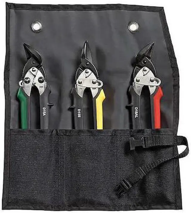 Alt view image 4 of 4 - BESSEY D15-SET Aviation Snip Set, Left/Right/Straight, 7 1/4 in, Steel