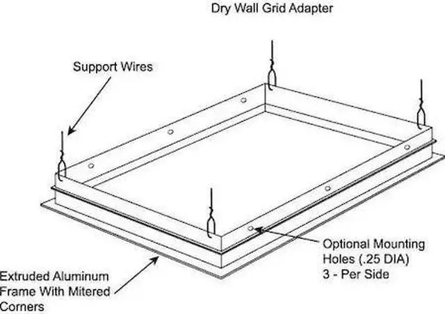 Main image of LITHONIA LIGHTING DGA22 Drywall Grid Adapter Kit,F/2x2ft Troffer