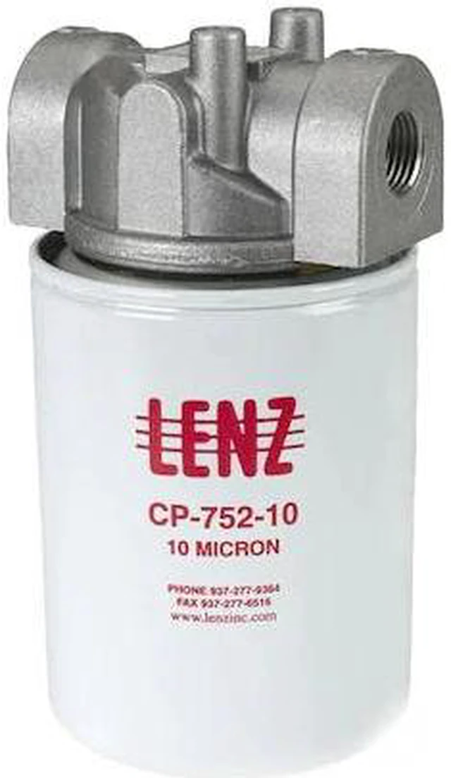 Main image of LENZ 221010 Filter Assembly Spin-On,25 Micron,55 Gpm,150 PSI,1 1/4 NPTf Port
