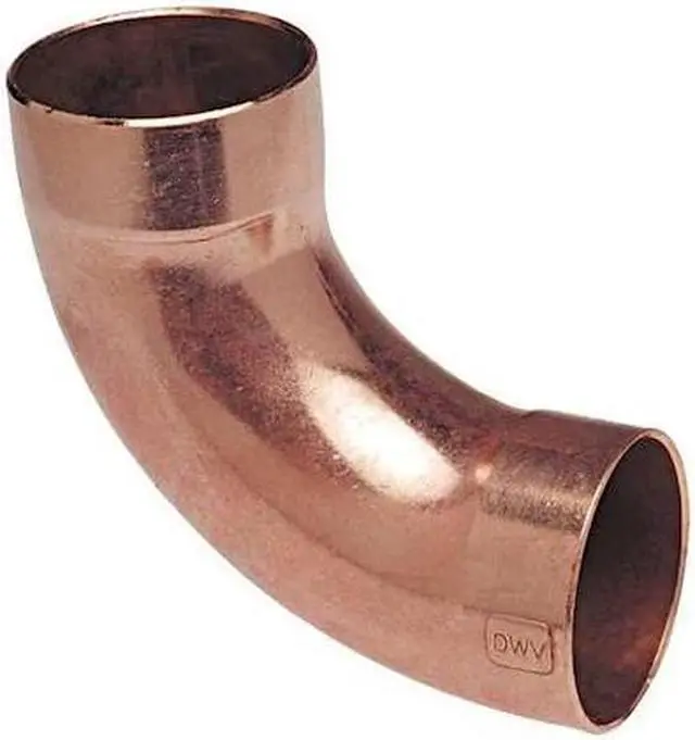 Alt view image 2 of 2 - NIBCO 907-LT 2" NOM C Copper 90 Degree Long Radius Elbow
