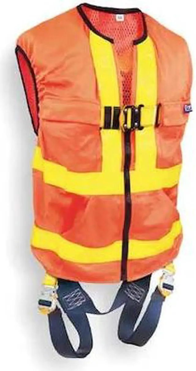 Alt view image 3 of 6 - Full Body Harness, XL, Yellow/Orange